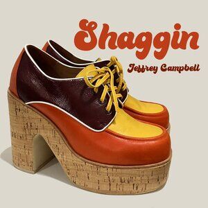 *GENTLY WORN!* Jeffrey Campbell SHAGGIN Platforms, Size 8.5 (best for size 8)!!!